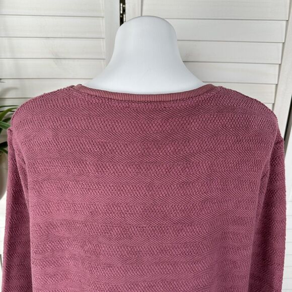WoolOvers Textured Pullover Sweatshirt Top Pink Cotton Long Sleeve Plus Size XXL - Picture 6 of 12